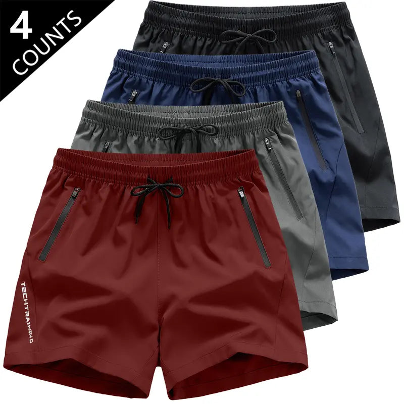 Sohochic Men's 4-Pack Summer Casual Quick-Grab Shorts - Comfortable, Stylish, Ready-to-Go, No Matching Needed Menswear Bottoms