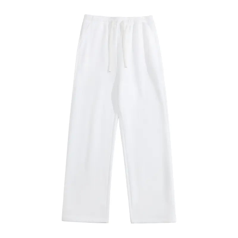 Men's 3-Pack Wide-Leg Athleisure Sweatpants - Soft Polyester Stretch Fabric, Drawstring Elastic Waist, Loose-Fit Full Length, Wide-Leg Street Fit for Daily Workout, Outdoors