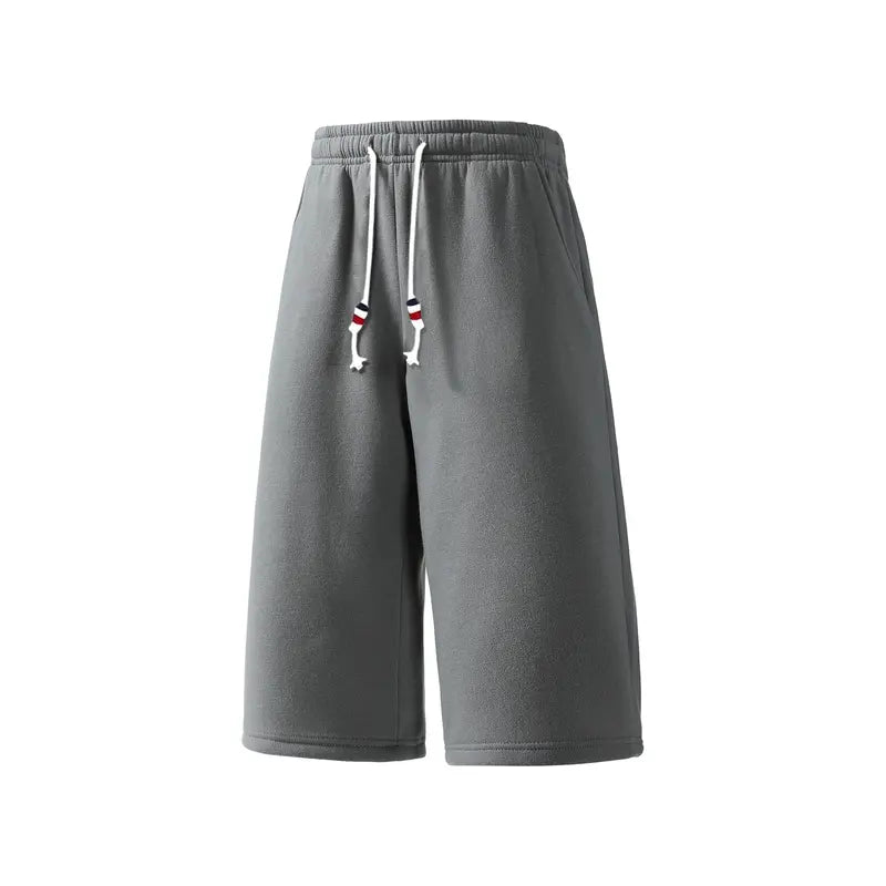 SPEEALER Men’s 4PCS Baggy Oversized Loose-Fit Mid-Length Long Sweat Shorts, 7/8 Length, Drawstring Elastic Waist, Casual Bottoms