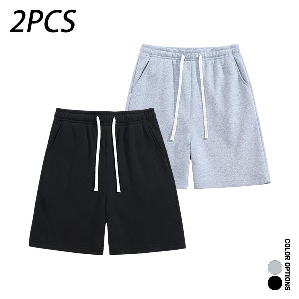 Pack of 4 men’s summer casual shorts featuring a drawstring elastic waistband, skin-friendly and breathable fabric, and a loose fit for everyday wear, leisure activities, sports, and fitness.summervibes