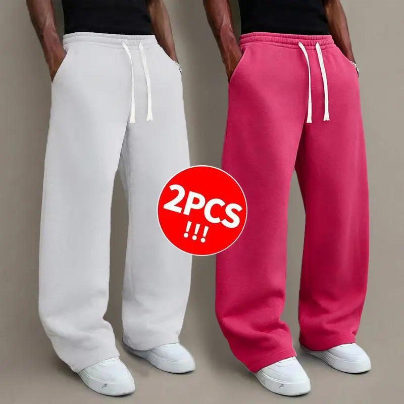 Men’s knit long pants for autumn/winter, 2-pack available (also offered as single item), hot sale during mid-season promotions