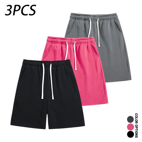 Pack of 4 men’s summer casual shorts: drawstring waist, skin-friendly and breathable, versatile loose fit for everyday wear, leisure, sports, and fitness.summervibes