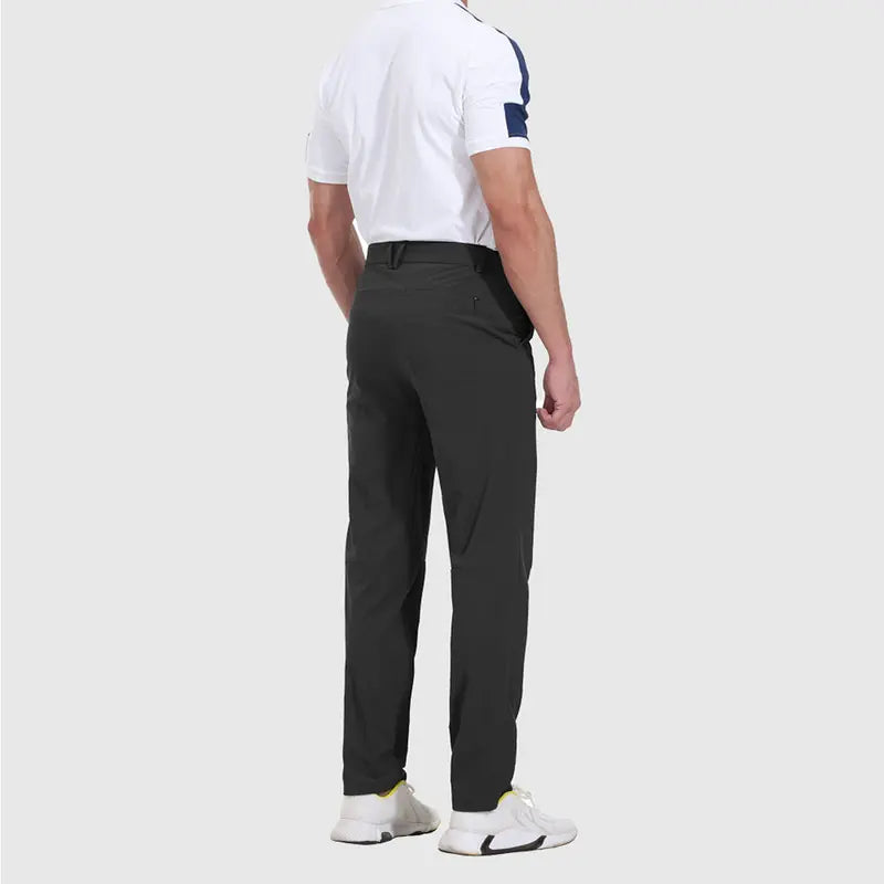[CLEARANCE] GOPUNE Mens Fashion 4-Way Stretch Golf Pants Lightweight Quick-Dry Casual Work Pant with 3 Pockets Springtok Menswear Trouser Beige Plain Super Thinner Workwear