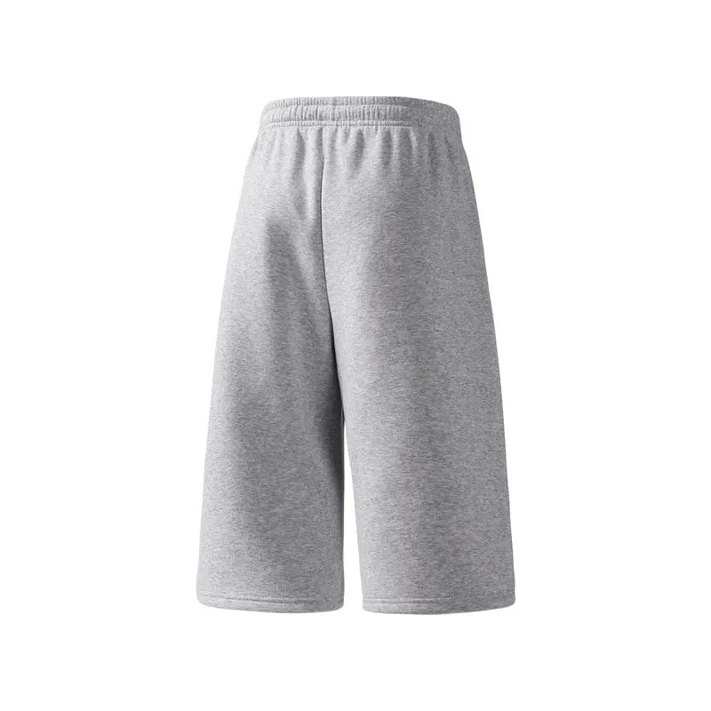Men's Plain Stretchy Polyester Mid-Calf Cropped Trousers 4-Pack - Activewear Bottoms, Move with Ease, Outdoor Ready for Casual Use - Light Gray, Black, Rose Red, Navy Blue