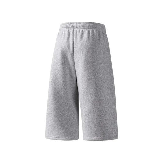 Men's Plain Stretchy Polyester Mid-Calf Cropped Trousers 4-Pack - Activewear Bottoms, Move with Ease, Outdoor Ready for Casual Use - Light Gray, Black, Rose Red, Navy Blue