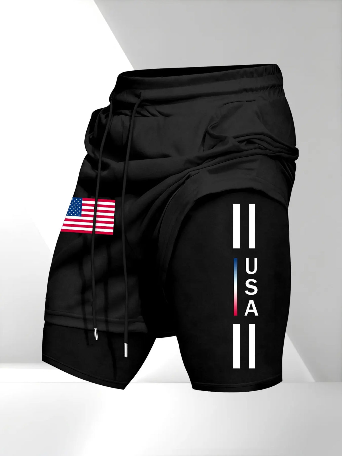 Men's Drawstring Pocket Waistband Daily, Sports Drawstring Shorts, Mexican Emblem Print, Comfortable Breathable Fabric, Durable Material, Perfect Gift