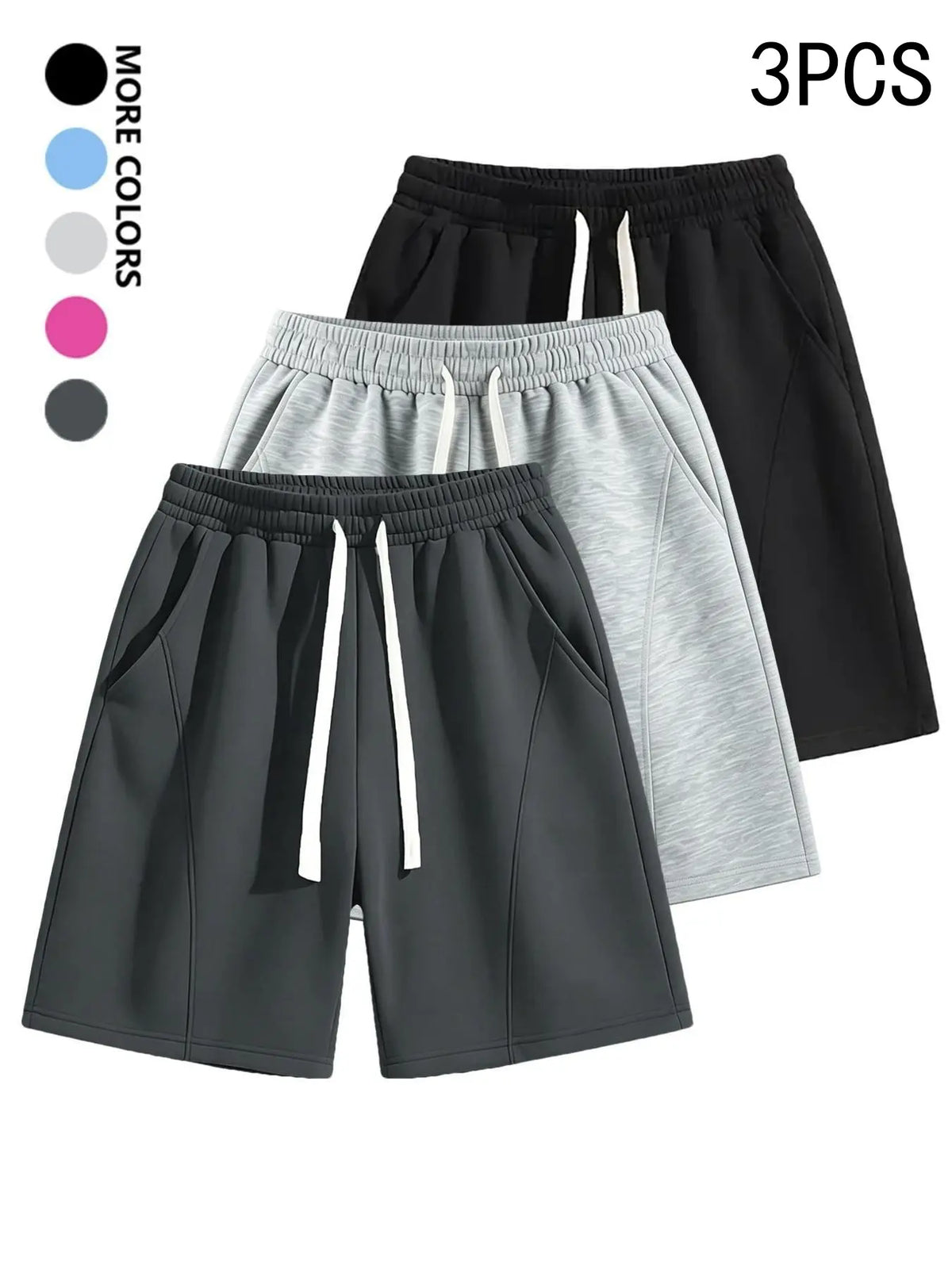 Men's Casual Breathable Stretch Shorts, Plain, Versatile Outdoor Wear, Comfortable and Stylish, Perfect for Daily Activities, Ideal for All Seasons, Casual Streetwear Shorts, Summer Fashion Shorts