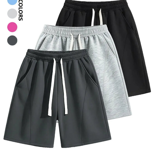 Men's Casual Breathable Stretch Shorts, Plain, Versatile Outdoor Wear, Comfortable and Stylish, Perfect for Daily Activities, Ideal for All Seasons, Casual Streetwear Shorts, Summer Fashion Shorts