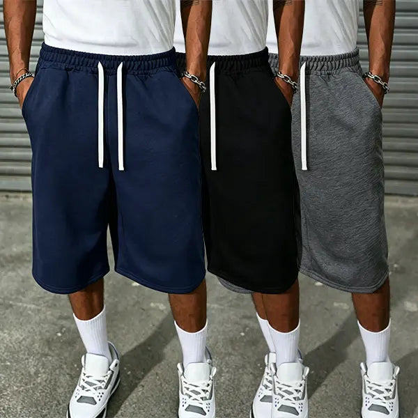 Casual men's cotton shorts, fashionable summer men's clothing, comfortable daily street wear
