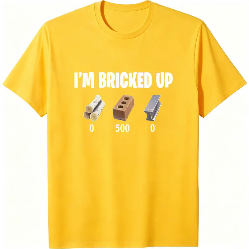 [100% Cotton] I'm Bricked Up Meme Tee, Cool Graphic Shirt, Perfect for Casual Outfits. Golf Gift T-Shirt For Men and Women