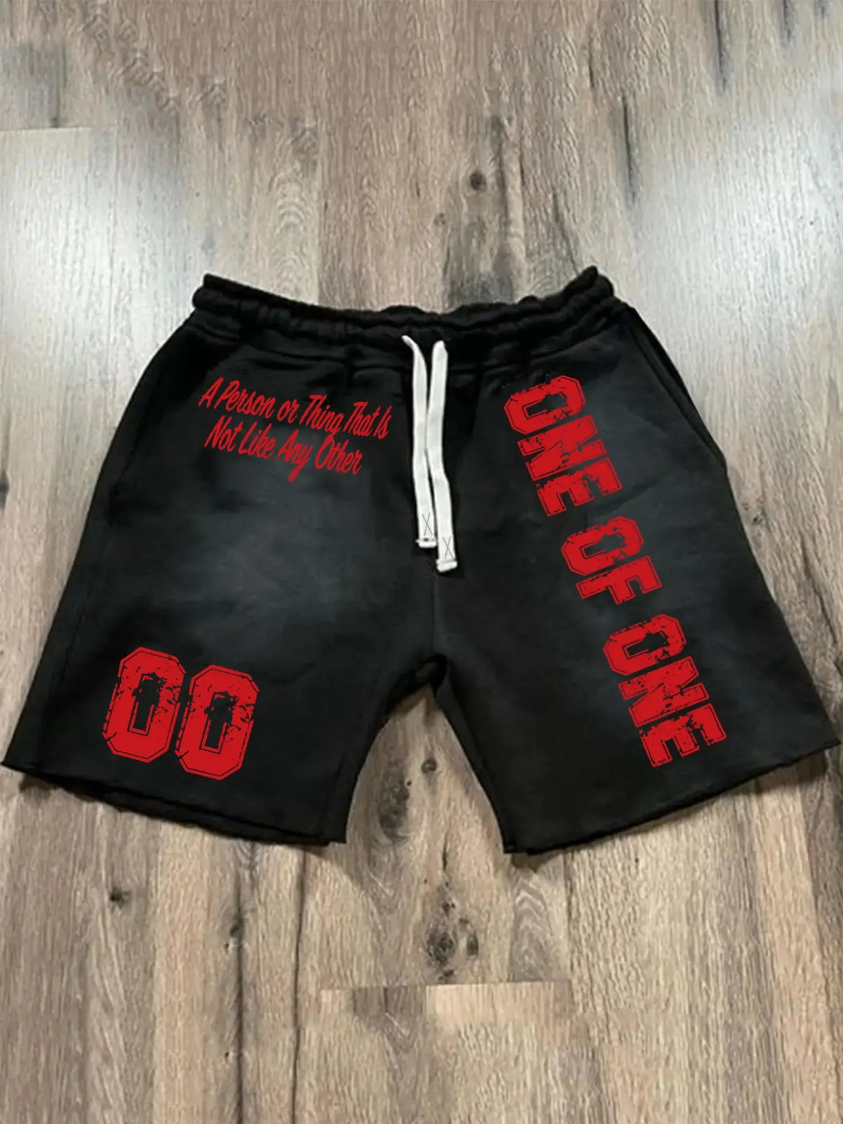 Summer Letter Print Graffiti Shorts, Casual Drawstring Fitted Shorts with Comfortable Fashion Design, Drawstring Waistband Shorts