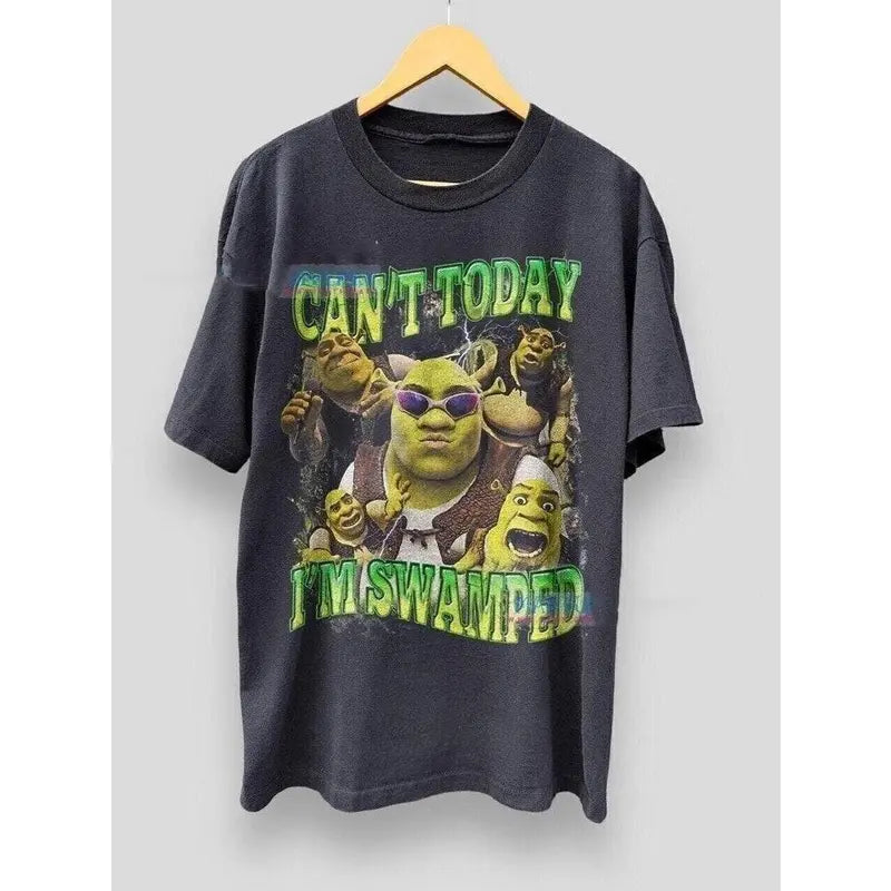 Shrek Funny Shirt Shrek Can't Today I'm Swamped Shirt, Meme funny Shirt